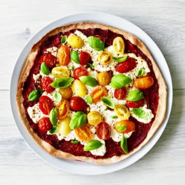Gezonde volkoren Pizza met huttenkase en tomaat Afvallen Almere