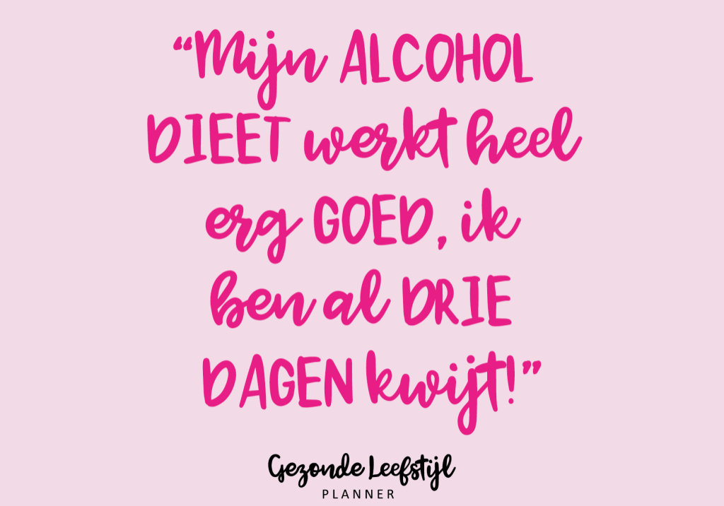 afvallen almere alcohol dieet gezonde leefstijl planner