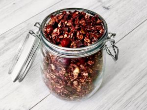 pure chocolade granola muesli gezond recept suikervrij afvallen almere