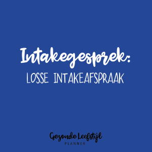 Intakegesprek Leefstijltraject