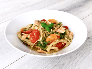 Romige Volkoren Tagliatelle met Spinazie en Gerookte Zalm afvallen almere gezond recept