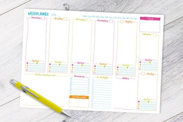 Weekplanner A4 Notitieblok